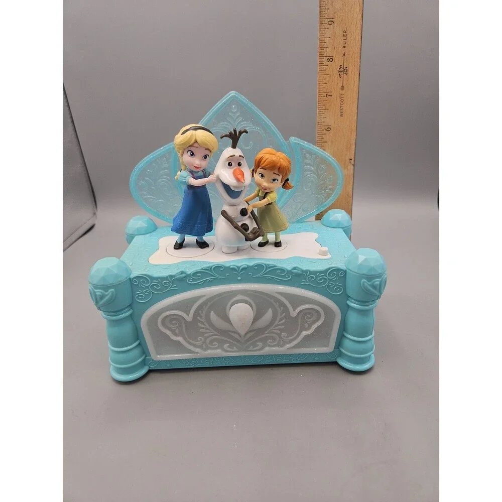 Disney Frozen Do You Want to Build A Snowman Jewelry Music Box Elsa Anna Olaf